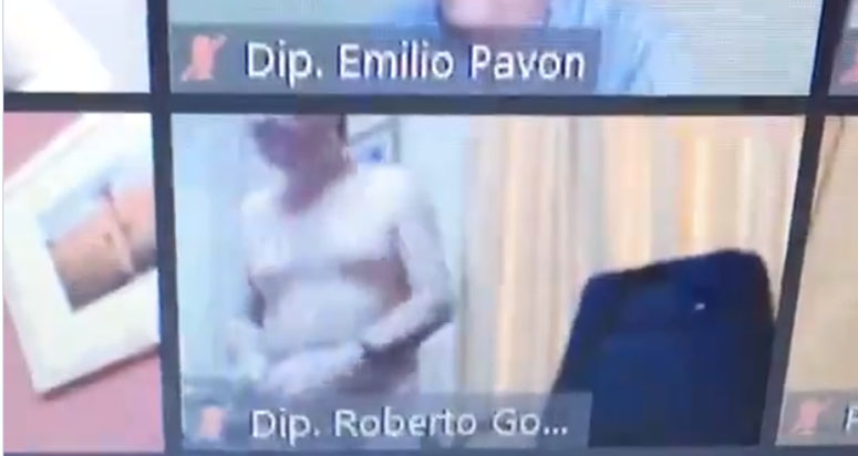 Ni se inmutó: diputado paraguayo aparece semidesnudo en plena sesión  de Cámara