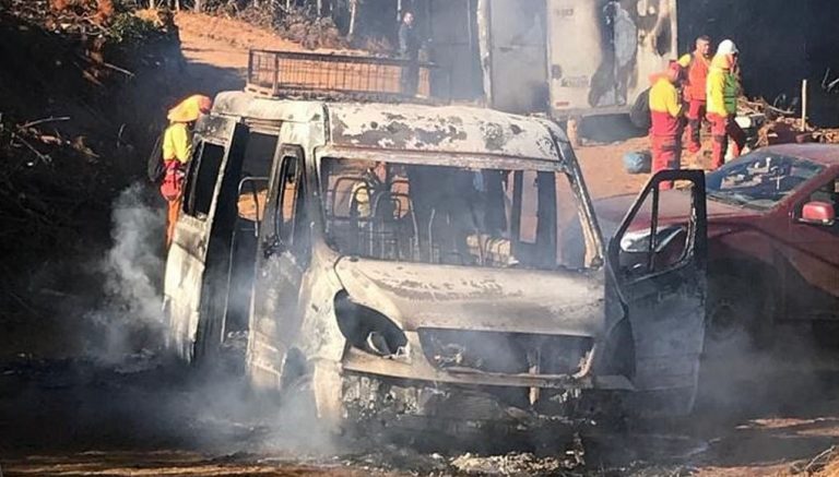 Ataque incendiario en Cañete: siete máquinas de empresa forestal fueron destruidas