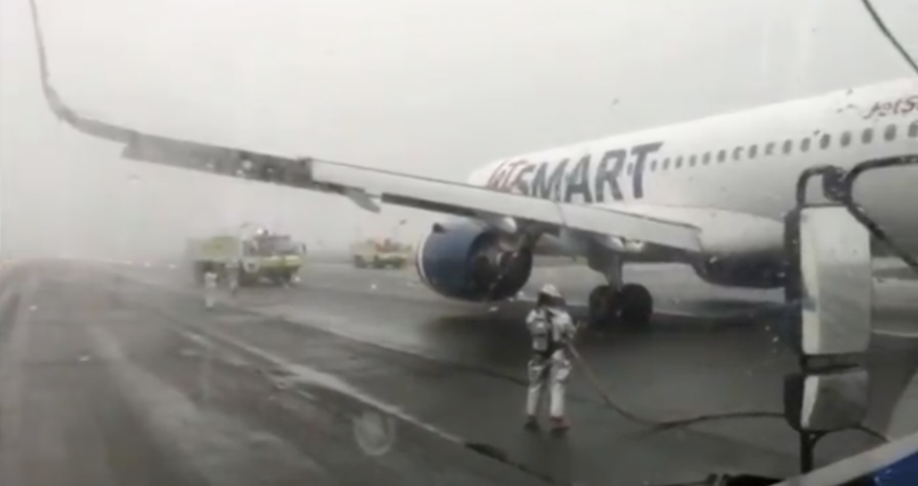 turbina jetsmart explotó en el aeropuerto carriel sur
