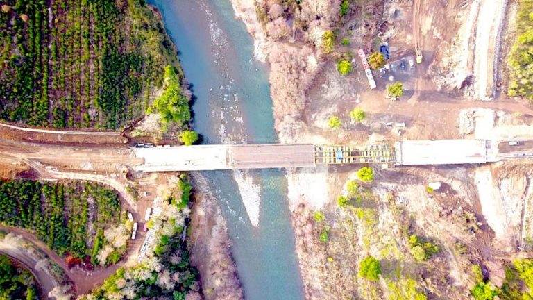 Obras del nuevo puente Duqueco muestran un 75% de avance