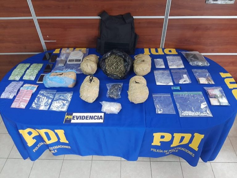 PDI detiene a 4 delincuentes con drogas tras balacera en San Pedro de la Paz