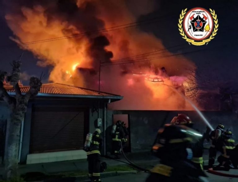 Incendio destruyó una vivienda en la comuna de Cabrero