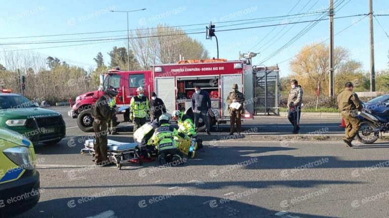 Furgón y motocicleta protagonizan colisión en avenida Las Industrias
