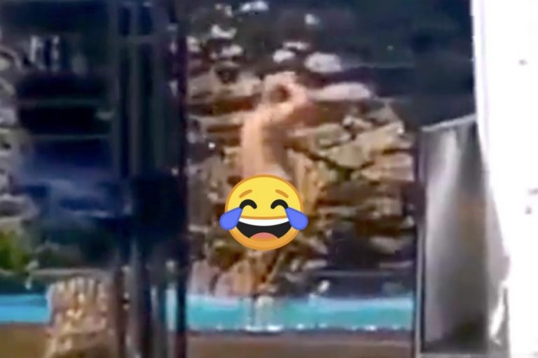 No aguantó el calor: Hombre se bañó desnudo en una pileta de Chillán