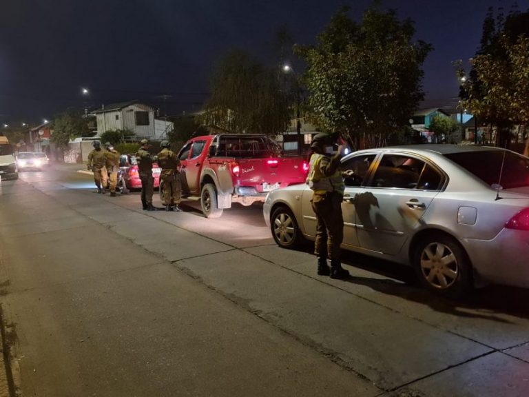 Los Ángeles: Operativo preventivo de Carabineros deja 9 detenidos