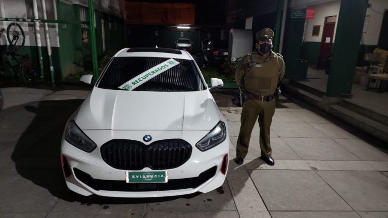 De Ñuñoa a Los Ángeles: Otro auto con patentes falsas fue recuperado