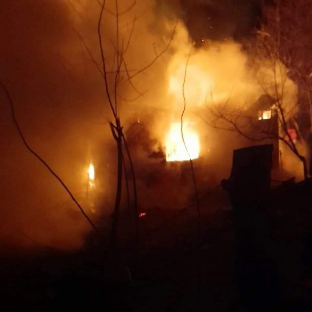 Casa quedó totalmente destruida por un incendio en Antuco