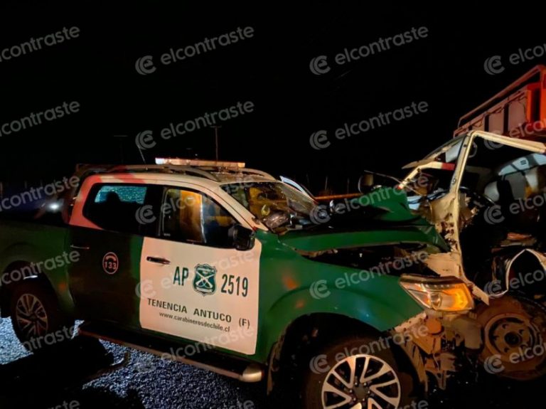 Conductor ebrio chocó un vehículo de Carabineros camino a Antuco