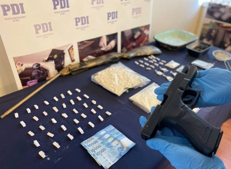 PDI incauta más de 8 mil dosis de drogas en casa de Monte Águila