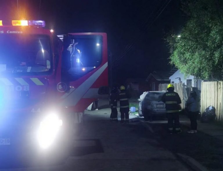 Vehículo se incendió en la comuna de Quilleco