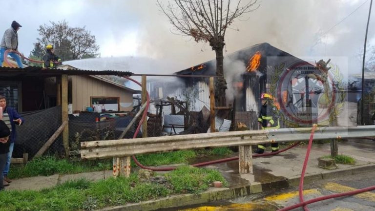 Incendio afectó a una vivienda en la comuna de Cabrero