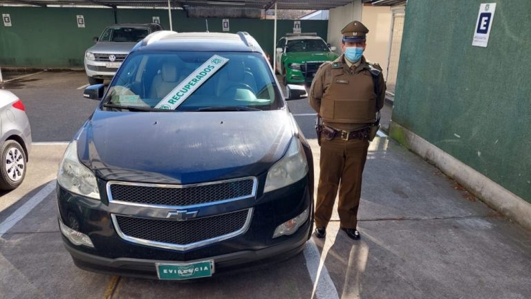 Foco recuperó vehículo en Los Ángeles robado en Santiago