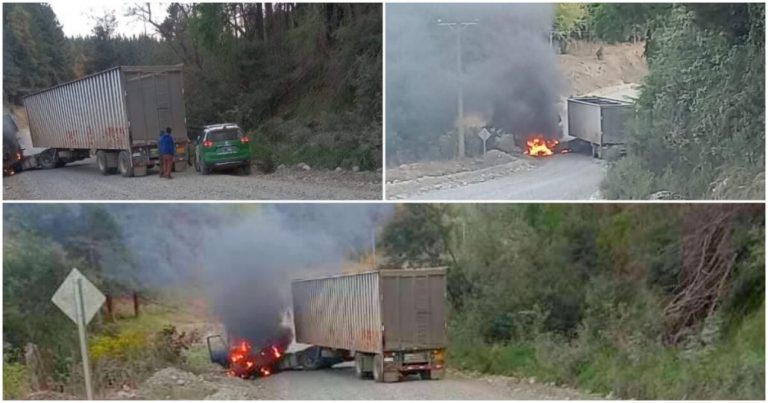 Atentado incendiario en Mulchén deja tres maquinarias destruidas