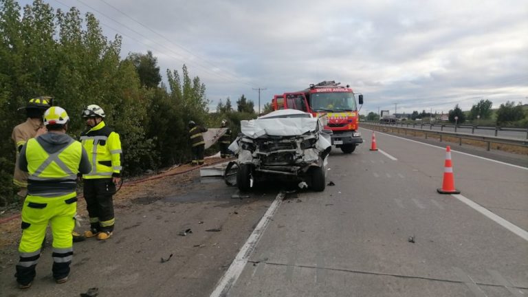 Dos lesionados deja un accidente en la Ruta 5 Sur a la altura de Cabrero