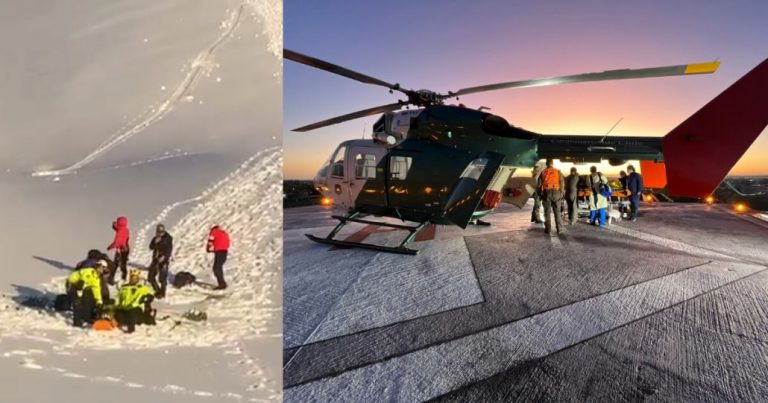 Dos operativos aéreos rescataron a excursionistas en el volcán Antuco