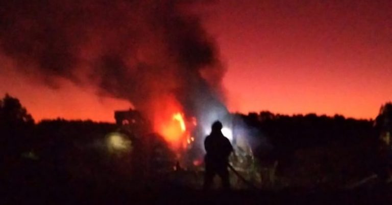 Falla eléctrica incendió maquinaria forestal en Santa Bárbara
