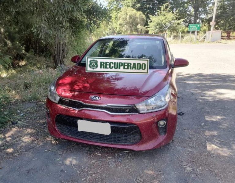 Carabineros de Cabrero recuperó vehículo robado a vecino de la comuna