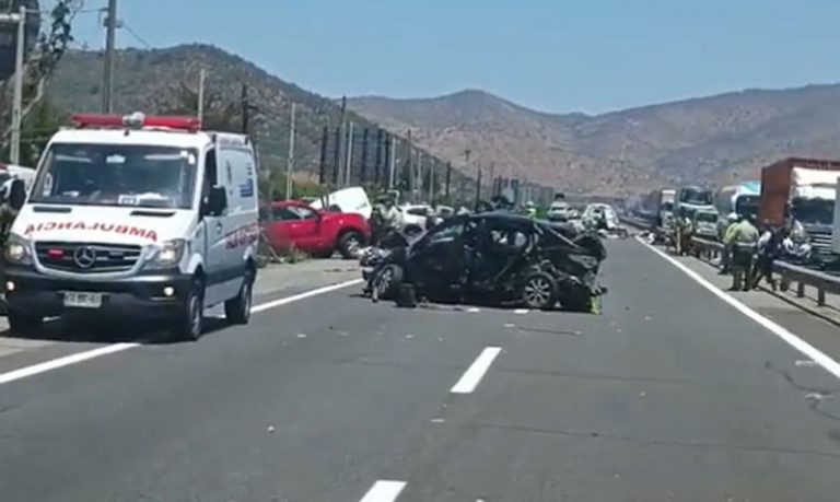Tragedia en Ruta 68: cuatro muertos en colisión que involucró a 11 vehículos