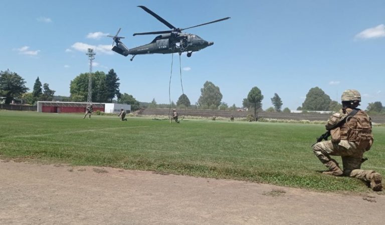 Ejército, Armada y Fuerza Aérea demostraron su poder de respuesta en Mulchén