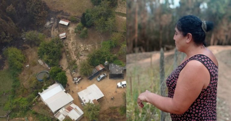 «Fue un milagro»: Fuego rodeó casa en Nacimiento y no se quemó