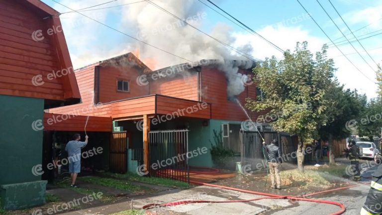 Dos casas afectadas fue el saldo del incendio en Villa Las Quintas de Los Ángeles