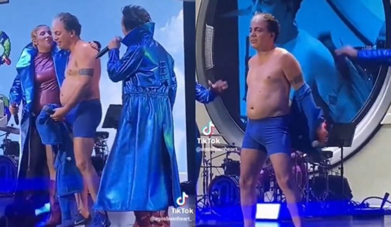Cristian Castro se desató en concierto de Miranda y quedó semidesnudo