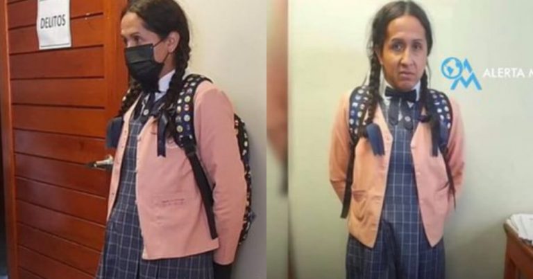 Pervertido vestido como una escolar fue encontrado en el baño de un colegio en Perú