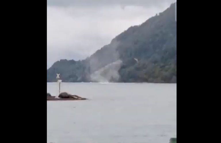 Video muestra el paso de una tromba en Lago Todos los Santos