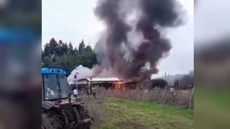 Video: Incendio destruye por completo una casa en Angol