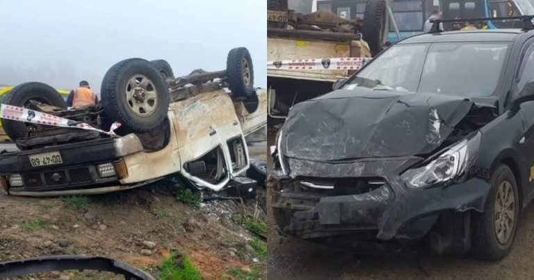 Cinco personas lesionadas dejó un accidente de tránsito en Angol
