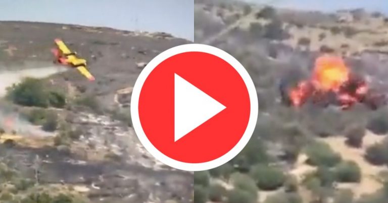 VIDEO: Avión se estrella en Grecia mientras combatía los incendios