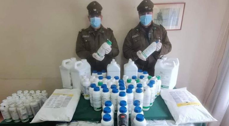 Detienen a dos ladrones por millonario robo de productos químicos en Renaico