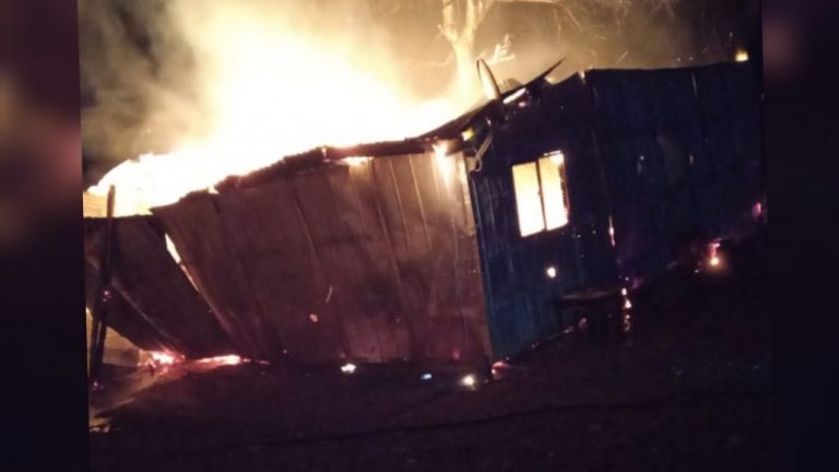 El fuego redujo a cenizas una vivienda en la comuna de Alto Biobío