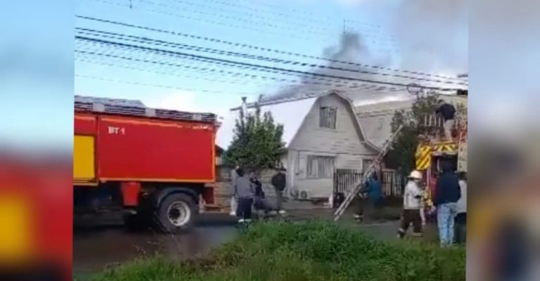 Una vivienda resultó con diversos daños luego de un incendio en Angol