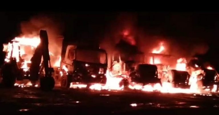 Atentado incendiario destruyó casi 20 máquinas en una empresa de áridos en Valdivia