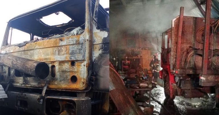 Atentado incendiario deja cinco vehículos afectados y una casa baleada en La Araucanía