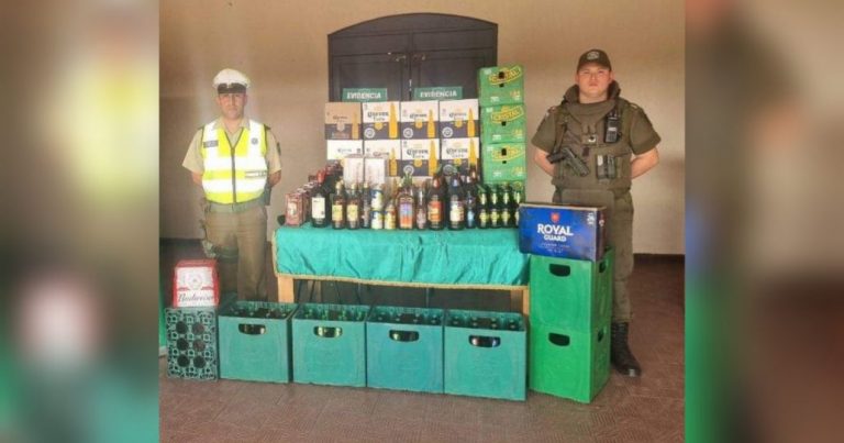 Carabineros desbarata local clandestino de venta de alcoholes en Angol