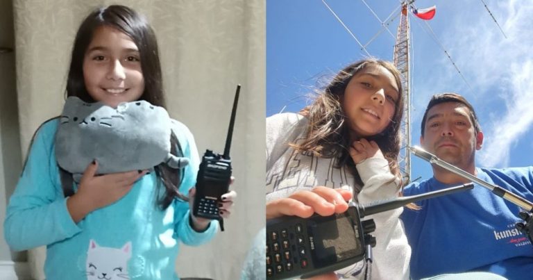 Una familia ligada a la radioaficion en Yumbel: la más pequeña solo tiene 11 años