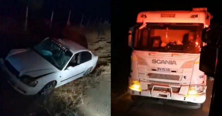 Un lesionado tras colisión entre automóvil y camión en Nacimiento