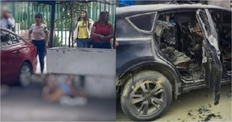 Hombre que fue quemado dentro de su auto en Santiago murió en la madrugada