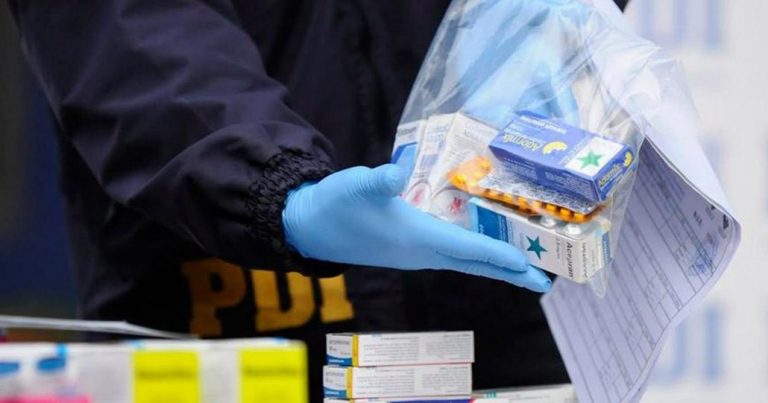 Cuatro detenidos dejó operativo de la PDI por venta de medicamentos irregulares en Angol