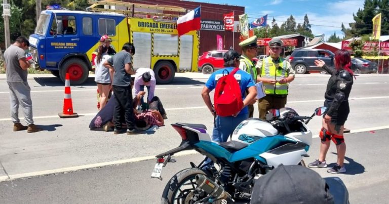 Una persona resultó atropellada por motociclista en los Saltos del Laja