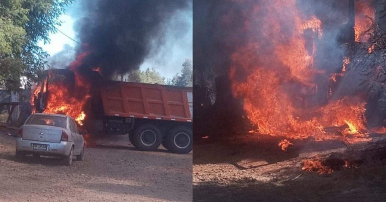 Delincuentes realizan atentado incendiario a plena luz del día en Pidima