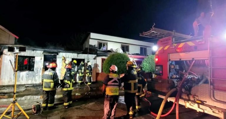 Dos viviendas resultaron afectadas tras un incendio que se produjo en Mulchén