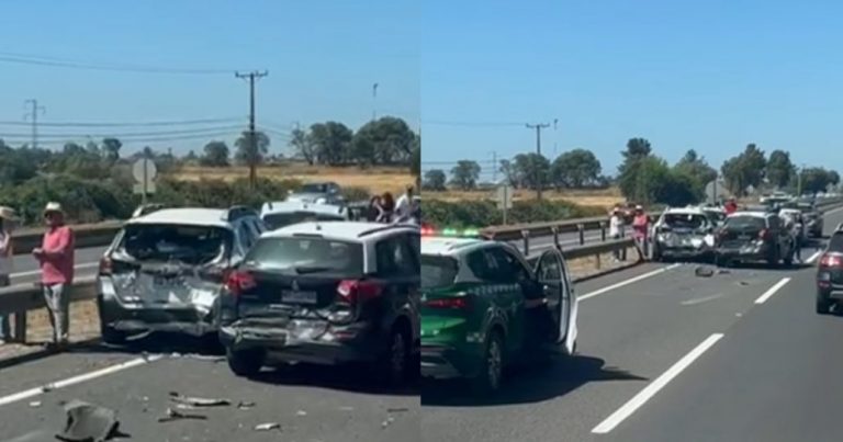 Los Ángeles: Varios vehículos se vieron involucrados en una colisión múltiple en la Ruta 5 Sur