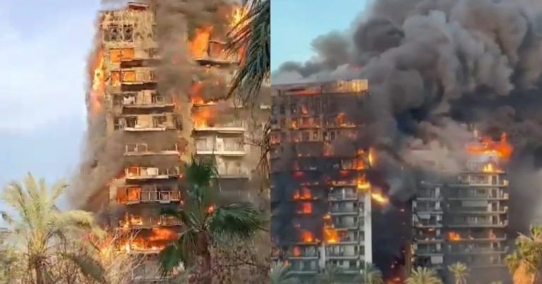 Incendio devoró un edificio de 14 pisos en España: se reportan 4 muertos y 19 desaparecidos