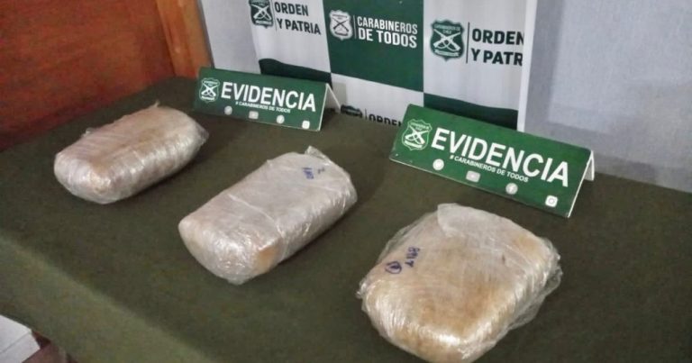 OS7 de Carabineros detuvo a delincuente que transportaba droga en Cabrero