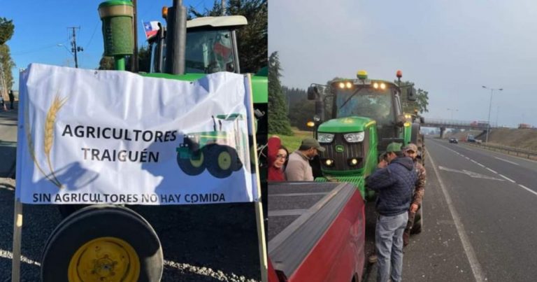 Agricultores se movilizan en distintos puntos de la región de La Araucanía