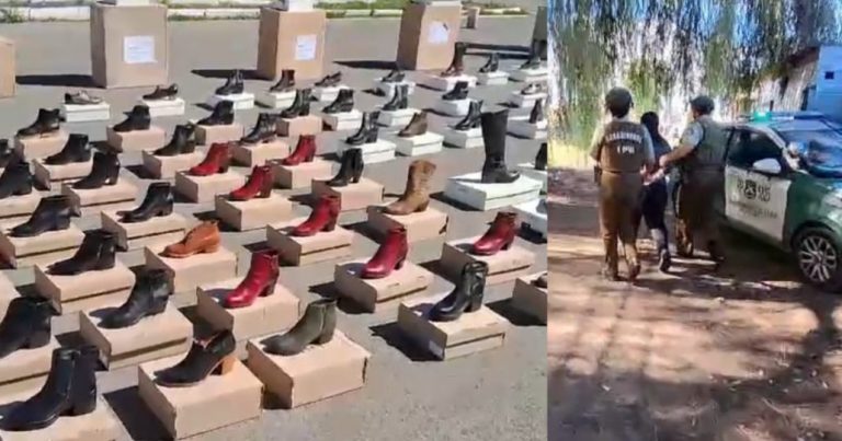 Más de $12 millones en zapatos fueron recuperados por Carabineros tras robo en Concepción