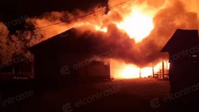 Incendio estructural destruyó sede social en Alto Biobío
